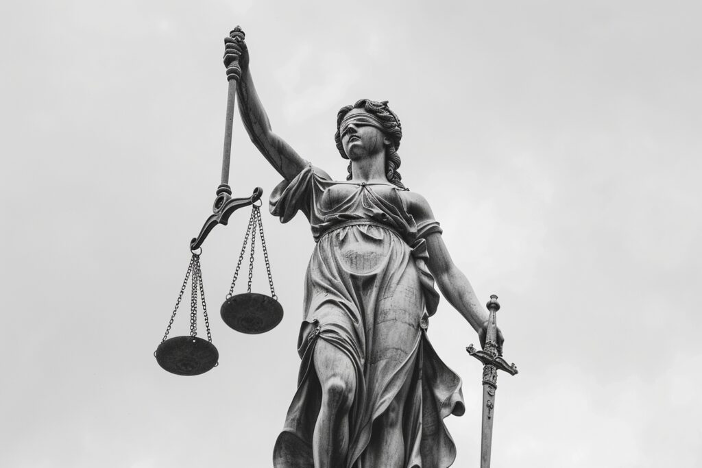 Allégorie de la justice illustrant les droits entrepreneur difficulté